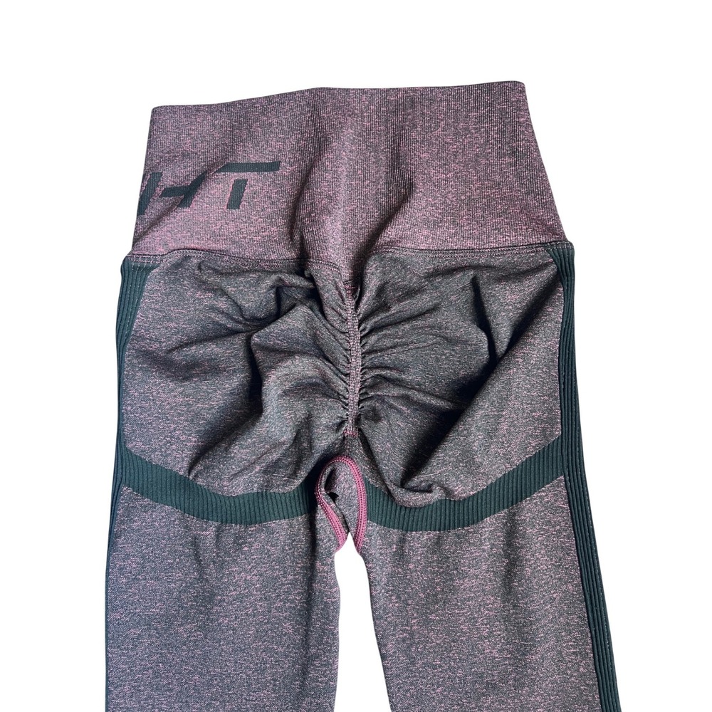 ECHT Arise Scrunch Leggings | Heathered Maroon / Black | Size XS |‎
